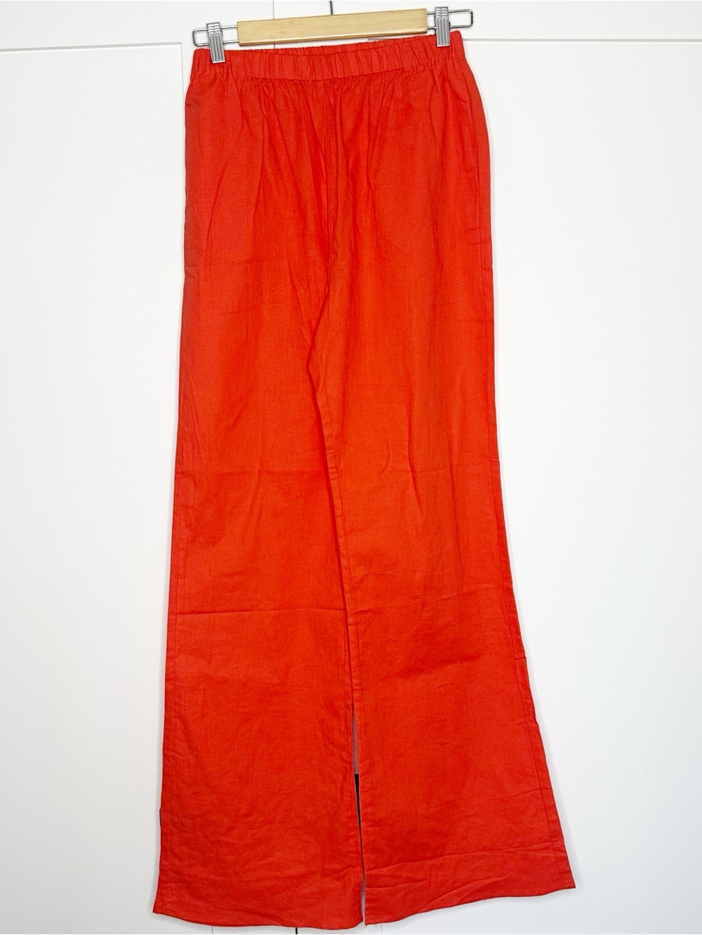Commense Two Pants Set XS Cotton Linen orange Oversized Boho NEW resort summer - Picture 9 of 16